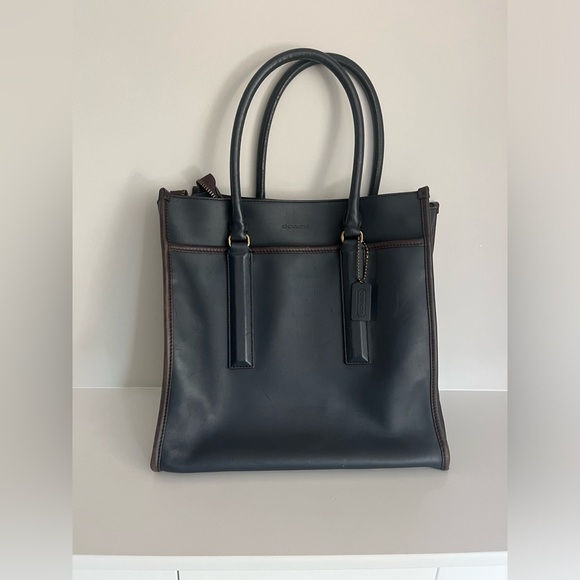 XL coach bleecker legacy tote bag all leather 70725 - Picture 3 of 7